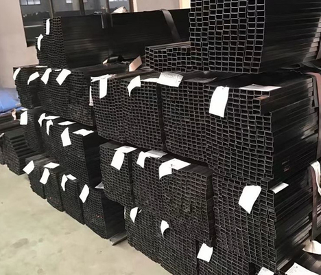 40x40 12m電流を通された正方形黒い鋼管Q215空セクション